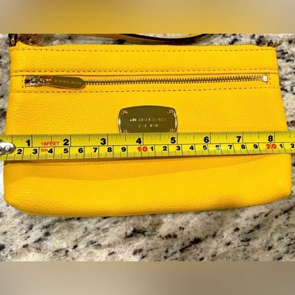 Michael Kors Yellow Leather Wristlet - Picture 5 of 6